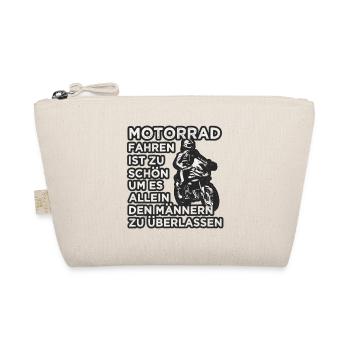 Motorradfahrerin Motorrad Fahrerin - Bio-Täschchen - Natur - Vorne