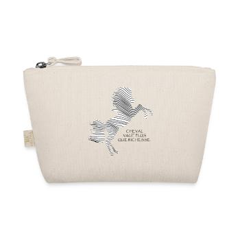 Black and White Horse - Organic Pouch - nature - Front