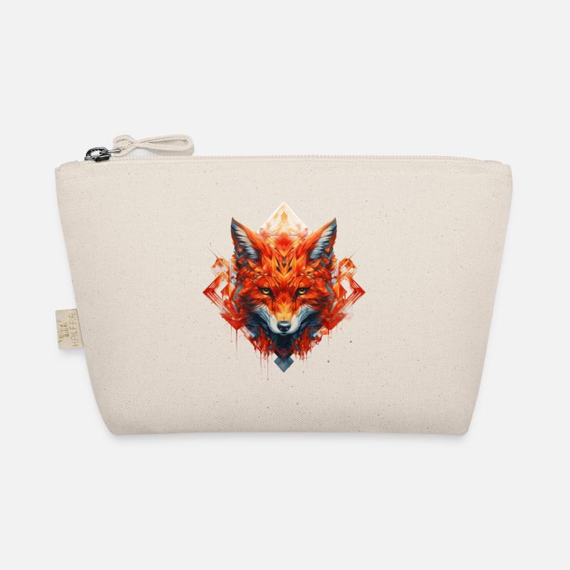Geometrical Fox on Fire 2 Organic Pouch