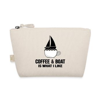 Sailboat ahoy skipper sailing and coffee - Organic Pouch - nature - Front