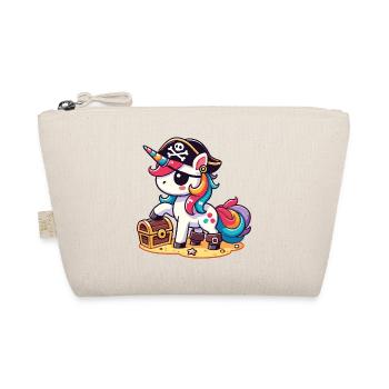 Unicorn Pirate Costume Halloween - Organic Pouch - nature - Front
