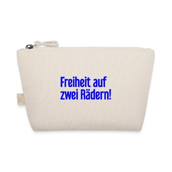 Freedom on Two Wheels - Cyclist Design - Organic Pouch - nature - Front
