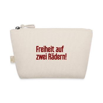 Freedom on Two Wheels - Cyclist Design - Organic Pouch - nature - Front