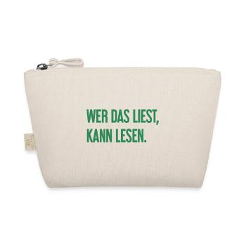 Wer das liest, kann lesen. - Bio-Täschchen - Natur - Vorne