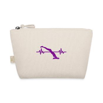 Herzschlag Schwimmer - Taucher Wassersport Athlet - Bio-Täschchen - Natur - Vorne