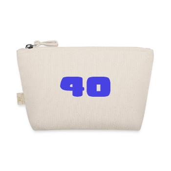 40. 40 YEARS. 40th ANNIVERSARY. BIRTHDAY 40 YEARS. - Organic Pouch - nature - Front
