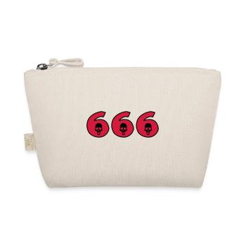 666 - Devil - Skull - Halloween - Organic Pouch - nature - Front