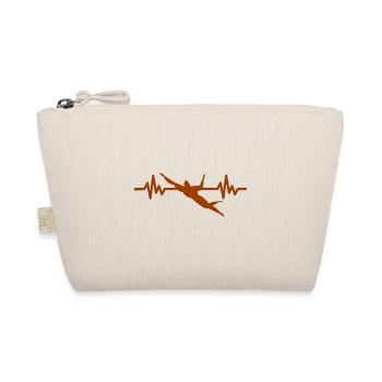 Herzschlag Schwimmer - Taucher Wassersport Athlet - Bio-Täschchen - Natur - Vorne