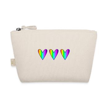 HEART. HEARTS. SAINT VALENTINE. LOVE. LOVE. COUPLE - Organic Pouch - nature - Front