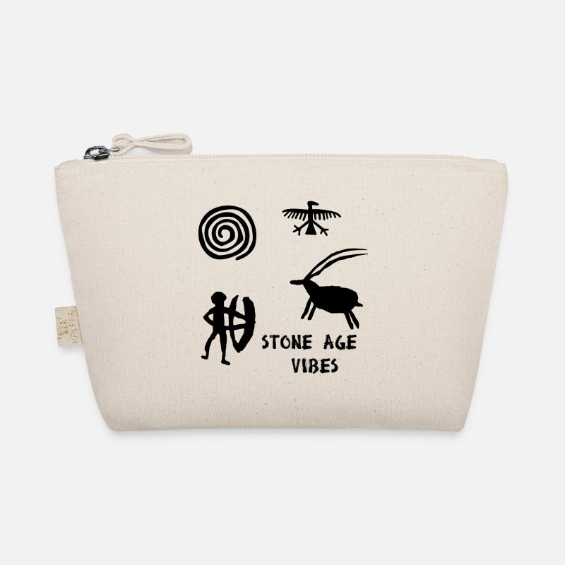 stone age vibes black Organic Pouch