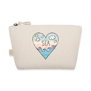 J’aime la mer, le cœur, les vagues, l’été, le surf - Trousse biologique - nature - Devant
