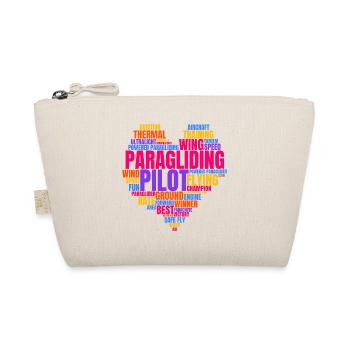 Paragliding Heart, Für Gleitschirmflieger - Bio-Täschchen - Natur - Vorne