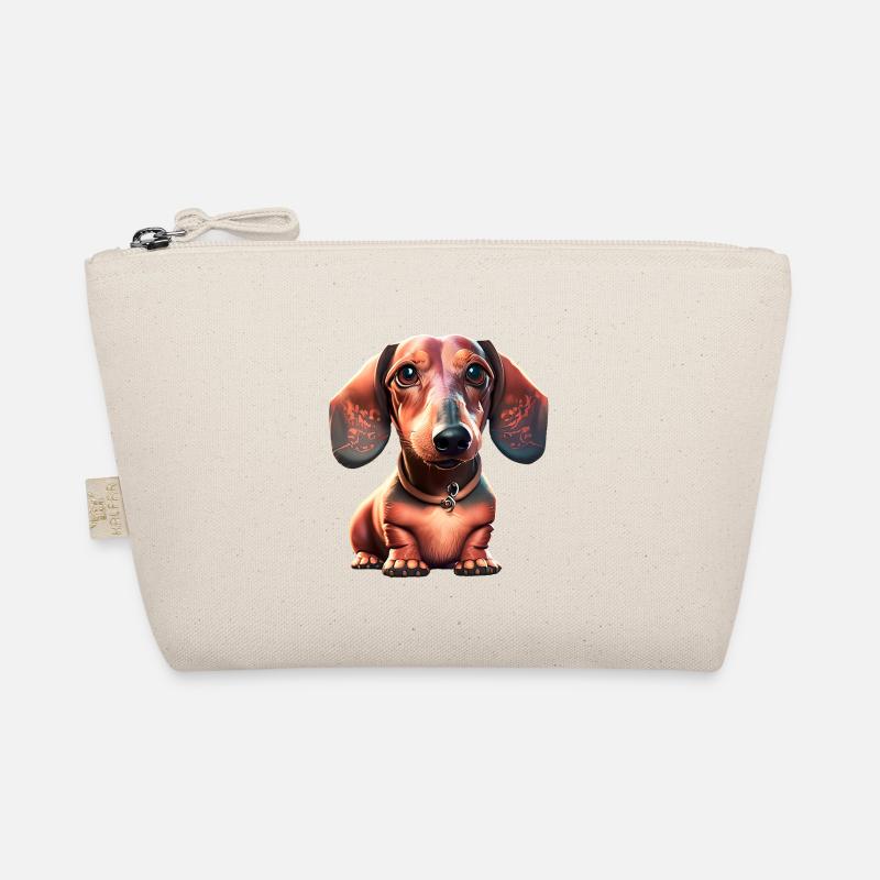 Dackel Dachshund Dackelbesitzer - Bio-Täschchen - Natur