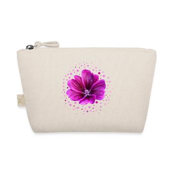 Malve lila Blüte - Bio-Täschchen - Natur - Vorne