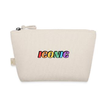 Iconic - Rainbow Text LGBT Pride - Organic Pouch - nature - Front