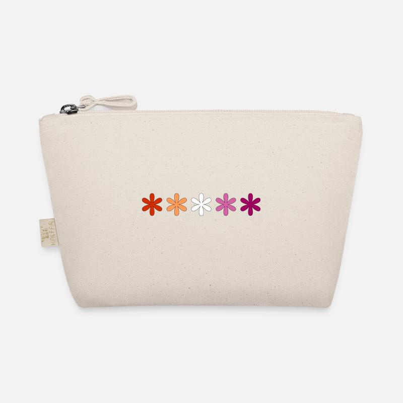 Dezente Lesbian Pride Blumen - Bio-Täschchen - Natur