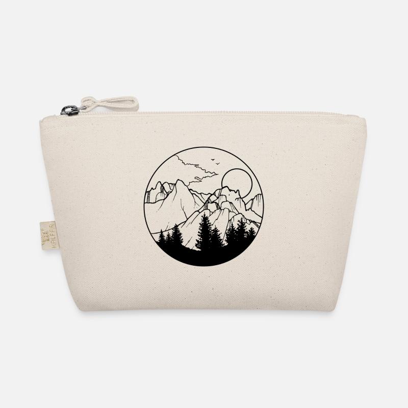 BERGPANORAMA BLACK Bio-Täschchen