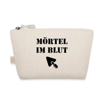 Mörtel im Blut Maurer Kelle Baustelle - Bio-Täschchen - Natur - Vorne