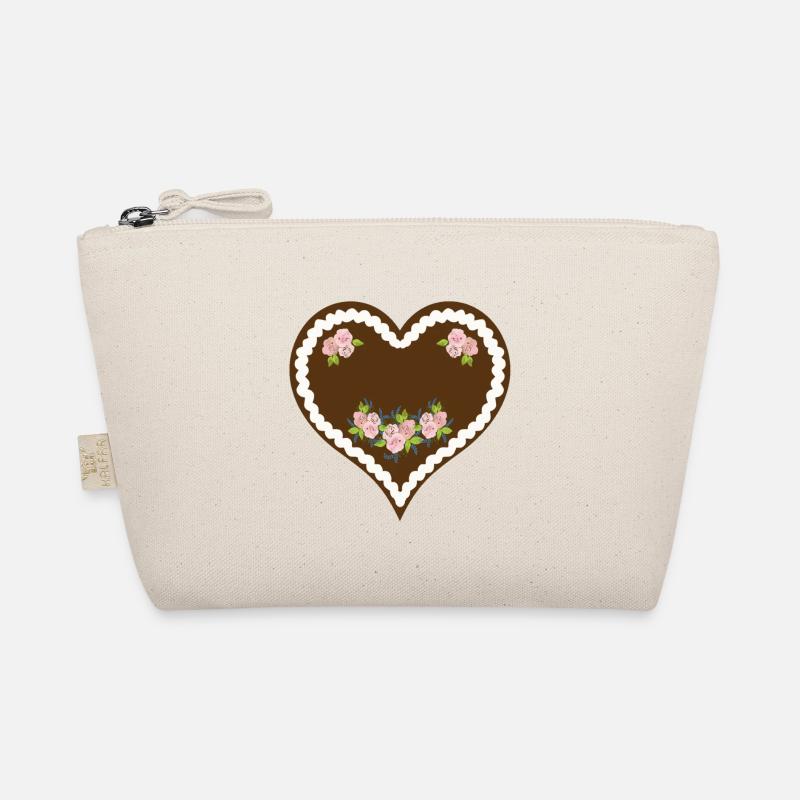Gingerbread heart blank / CUSTOMIZABLE Organic Pouch