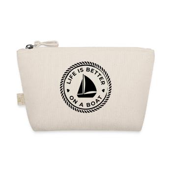 Life is better on a boat - Organic Pouch - nature - Front