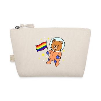 Gay Bear In Space Gay Pride Geschenk - Bio-Täschchen - Natur - Vorne