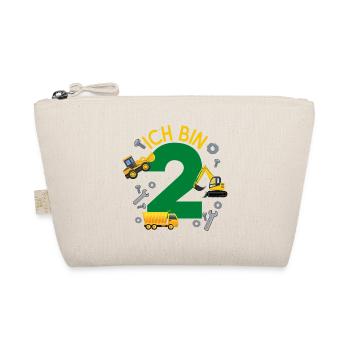 Ich bin 2 Jahre Geburtstag Mädchen Junge Baustelle - Bio-Täschchen - Natur - Vorne