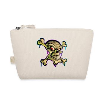Pirate Skull Cartoon Graffiti - Organic Pouch - nature - Front