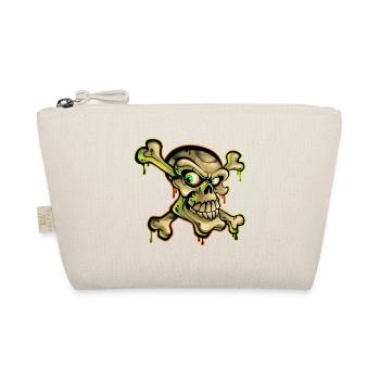Pirate Skull Cartoon Graffiti - Organic Pouch - nature - Front