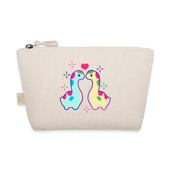Two dinosaurs and heart - Organic Pouch - nature - Front