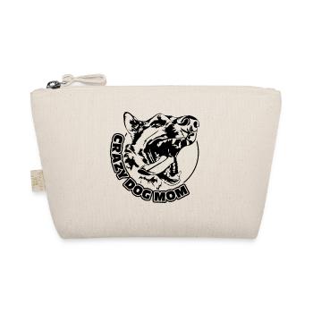 CRAZY DOG MOM Dog Saying Dogs Mother Wilsigns - Organic Pouch - nature - Front
