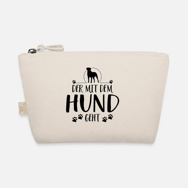Der mit dem Hund geht Hundespruch Hunde - Bio-Täschchen - Natur