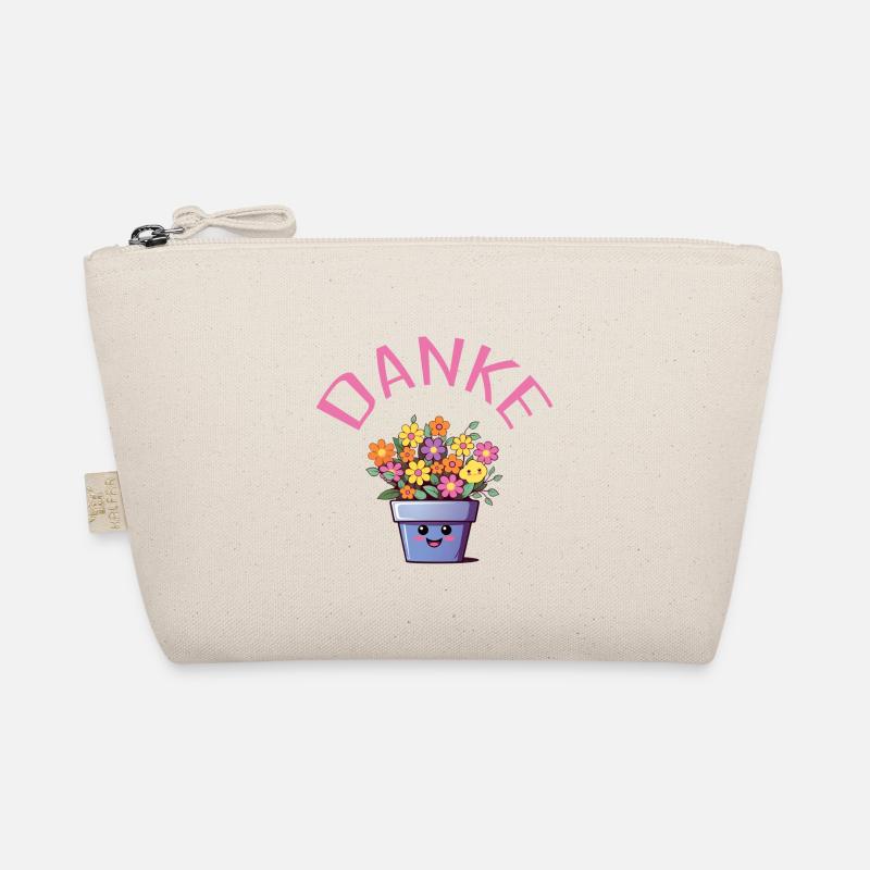 Danke! Blumen-Pott personalisierbar - Bio-Täschchen - Natur