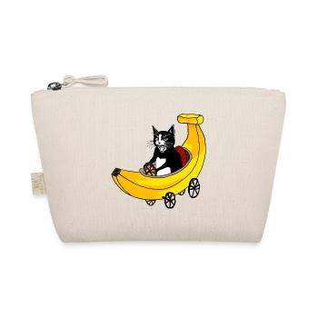 Fast cat and banana - Organic Pouch - nature - Front
