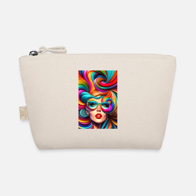 psychedelic woman - Organic Pouch - nature