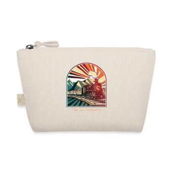 Time for Exploration: Vintage Steam Locomotive - Organic Pouch - nature - Front