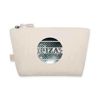 Ibiza elegante platinblaue Diskokugel - Bio-Täschchen - Natur - Vorne
