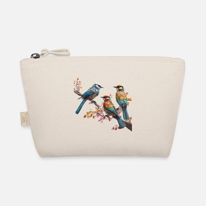 Birds Perched on a Branch Organic Pouch