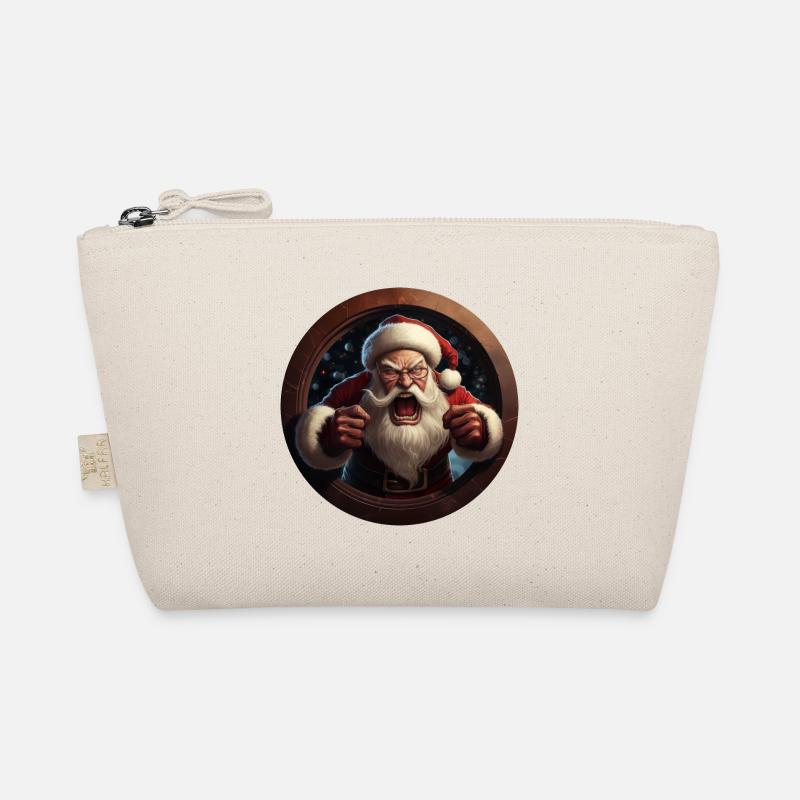 Wütender Weihnachtsmann Bio-Täschchen