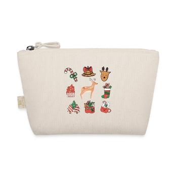 Happy Christmas Wishing you joy and peace this sea - Organic Pouch - nature - Front