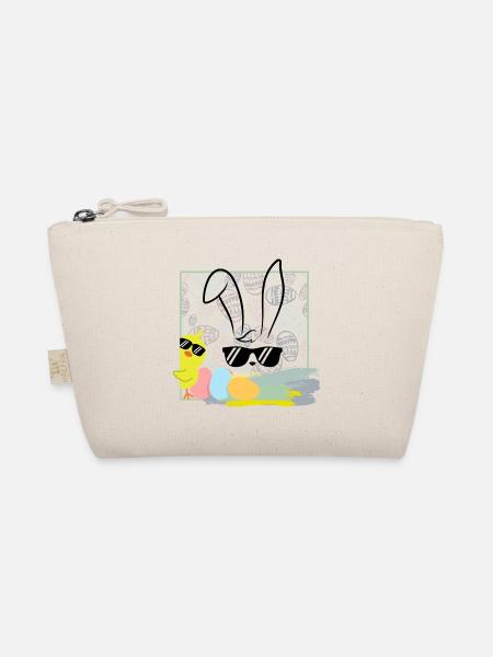 cooler Osterhase mit Sonnenbrille Ostern Ostereier - Bio-Täschchen - Natur