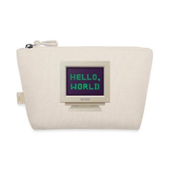 CRT-Design - Hallo Welt - Bio-Täschchen - Natur - Vorne