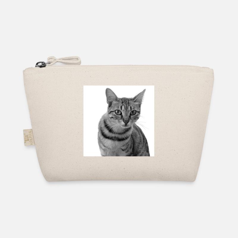 weiße Katze Katze weiß Katzen Geschenk - Bio-Täschchen - Natur