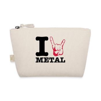 I love Metal! Horns - Organic Pouch - nature - Front