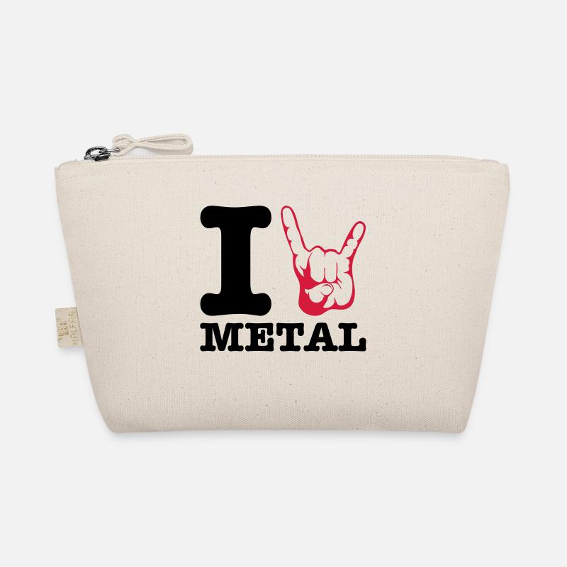 I love Metal !!! Horns - Bio-Täschchen - Natur