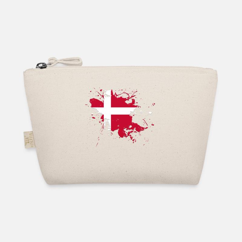 Drapeau du Danemark comme une touche de couleur Trousse biologique