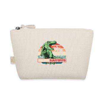 Papasaurus Father's Day Dinosaur T-Rex Gift Idea - Organic Pouch - nature - Front