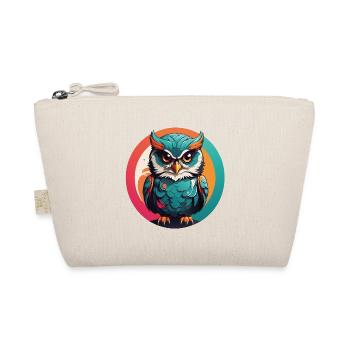 Little Cute Owl in Color Wheel Owl Design - Organic Pouch - nature - Front
