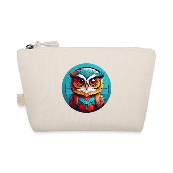 Little Cute Owl in Color Wheel Owl Design - Organic Pouch - nature - Front