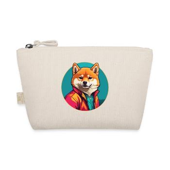 Shiba Inu Portrait on the Color Wheel - Organic Pouch - nature - Front