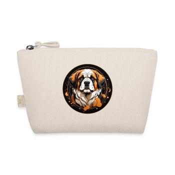 Portrait de Saint-Bernard dans un cadre rond - Trousse biologique - nature - Devant